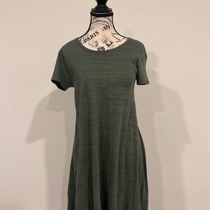 Lula Roe Olive Green Women's Dress
